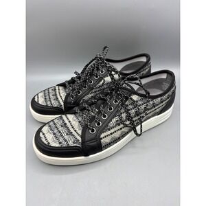 TRAQ Alegria Sneaq Sneakers Womens 40 Black White Pattern Comfort Walking Shoes